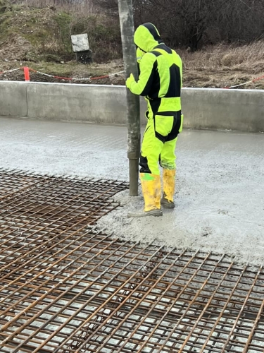 Professionel terrændæk med armering udført i Rødding